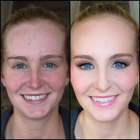 airbrush makeup before and after.